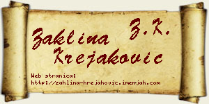 Žaklina Krejaković vizit kartica